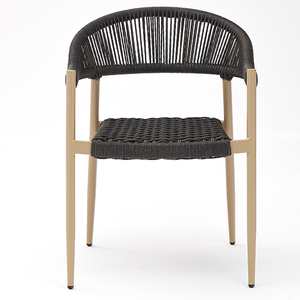 Silla de Jardín Apilable, Moderna, de <span class=keywords><strong>Aluminio</strong></span>, Resistente a los Rayos UV y al Agua, Ecológica, con Reposabrazos, para <span class=keywords><strong>Cocina</strong></span>, Villa, Patio, Balcón - Product Image 2
