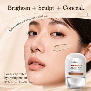 Crème hydratante éclaircissante Greenlem OEM/ODM avec collagène hydrolysé et hyaluronate de sodium pour peaux grasses - Utilisation de jour - Marque privée - Product Image 5