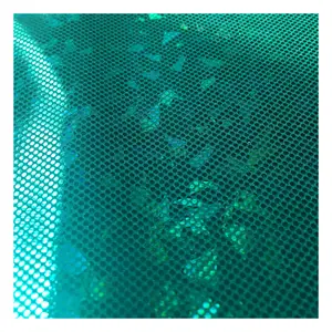 Glitter Shattered Glass Bronzing Print Shiny Dots Poly Spandex Fabrics
