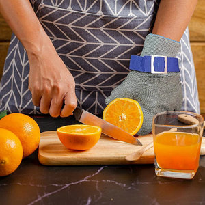 Guantes de Malla Metálica Personalizados de Fábrica, Guantes de Seguridad de Alambre de Acero Inoxidable para Cortar Carne - Product Image 3