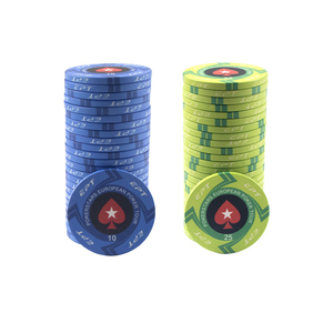 Jetons de <span class=keywords><strong>poker</strong></span> en céramique de luxe de haute qualité pour Texas Hold'em EPT, 10g 39mm, vente directe d'usine en gros - Product Image 3