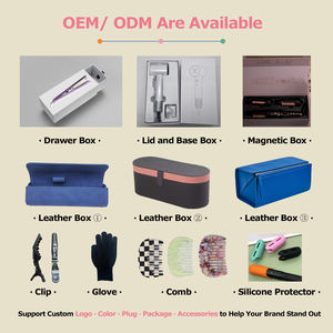 <span class=keywords><strong>Fer</strong></span> à boucler électrique portable à trois barils en céramique ionique avec LED et réglage de la température pour usage hôtelier - Product Image 6