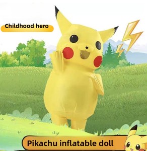 <span class=keywords><strong>Disfraz</strong></span> Inflable de Felpa de <span class=keywords><strong>Pikachu</strong></span> Unisex, Mascota de Navidad para Uso al Aire Libre, Fibra de Poliéster, Precio de Fábrica - Product Image 4