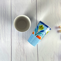 Ensemble de vaisselle en mélamine, motif de fleurs bleues, 5 pièces, bol, assiette, tasse, service de table