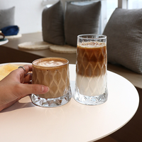 Tasse transparente de haute qualité, pour café, lait, eau, gobelet en verre à froid, 1 pièce