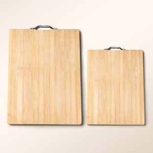 Planche à découper en bambou rectangulaire, bloc de découpe en bois massif pour la cuisine avec poignée, antibactérien, anti-moisissure, durable, facile à nettoyer - Product Image 5