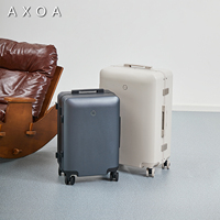 Valise de luxe pour femmes AXOA, coque rigide en PC, serrure TSA, roues silencieuses en TPE, chariot en aluminium, valise à roulettes 18/20/24/26 pouces