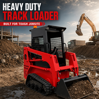 Mesin Skid Steer Loader Desain Baru dengan Ban Karet, Bertenaga Diesel, Kapasitas Angkat Tinggi untuk Pembersihan Salju