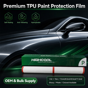 HIGHCOOL Self Healing <b>UV</b> Proof Transparent <b>Paint</b> Protection Film TPU Gloss Anti Scratch Car Wrap PPF Roll 1.52x15m for Body - Product Image 1