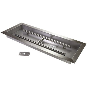 Tagliafuoco 36 "X 12" tagliafuoco Drop-in W/H-bruciatore, vaschetta per fuoco in <span class=keywords><strong>acciaio</strong></span> inox 304 e bruciatore - Product Image 1