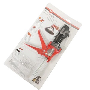 Kit de réparation de pneus portable avec pistolet à inserts, outil robuste pour la réparation des crevaisons de pneus sans chambre à air de voitures et motos - Product Image 5