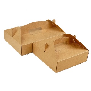 Logo personnalisé petite boîte de papier kraft boulangerie avec fenêtre pour friandises, cupcakes, mini-tarte, gâteau <span class=keywords><strong>bombe</strong></span>, beignets - Product Image 3