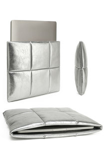 2025 thiết kế mới shinning PU Puffy máy tính xách tay tay áo 13 "14" chần nóc máy tính xách tay mang túi gối trường hợp đối với <span class=keywords><strong>MacBook</strong></span> máy tính - Product Image 3