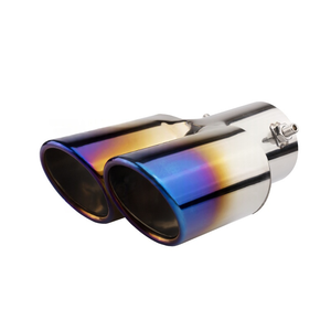 31. मोटर वाहन निकास के लिए दो घुमावदार बेवल स्टेनलेस स्टील दोहरी ट्यूब टेलपाइप में निकास - Product Image 2