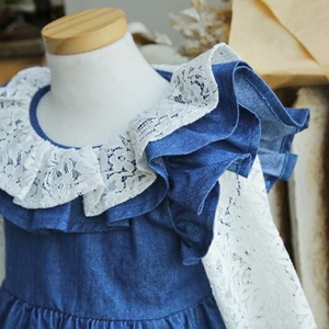Robe pour fille bleue, prête à porter, de la boutique pour enfants - Product Image 2