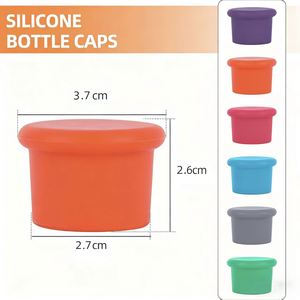 Tapones de Silicona Reutilizables de Grado Alimenticio para Botellas de Vino, Ajuste Universal para la Mayoría de las Botellas, Sellado Hermético para Whisky, Vodka y Salsas, Esencial para Bares - Product Image 2