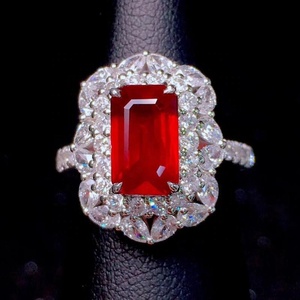 Anillos clásicos <span class=keywords><strong>para</strong></span> mujer, anillo <span class=keywords><strong>de</strong></span> piedras preciosas <span class=keywords><strong>de</strong></span> rubí rojo Vintage Original, joyería fina hecha a mano, regalo <span class=keywords><strong>de</strong></span> compromiso <span class=keywords><strong>de</strong></span> boda - Product Image 1
