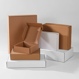 Verdickte quadratische Flugzeug boxen Kraft papier Geschenk Express Verpackungs boxen Kleidung Faltbare Aufbewahrung boxen Benutzer definierter Logo-Druck - Product Image 3