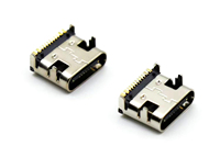 Connecteur USB Femelle Type C 16 broches, fiche à quatre broches, montage en surface, acier inoxydable, cuivre apparent, emballage en bobine pour PCB, 3A 600V