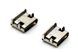 <b>TYPE</b> <b>C</b> Female USB Connector 16P Four-pin <b>Plug</b> Surface Mount Stainless Steel Copper-exposed Reel Packaging - Product Image 3