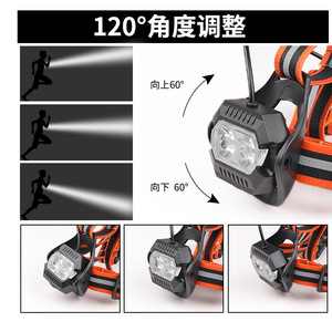ไฟวิ่งติดหน้าอก Qimai แบบ LED ชาร์จไฟได้ พร้อมไฟเตือนสีแดงกระพริบ สำหรับปั่นจักรยานและวิ่งกลางแจ้ง - Product Image 2