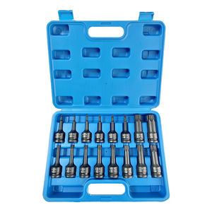 Jeu complet de douilles <span class=keywords><strong>Torx</strong></span> industrielles, entraînement 1/2, 16 pièces, 78 mm, T20 à T100, pour l'automobile et les équipements lourds - Product Image 1