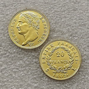Pièces commémoratives <span class=keywords><strong>de</strong></span> style antique <span class=keywords><strong>de</strong></span> Lille, France 1809, <span class=keywords><strong>20</strong></span> Francs, 40 Francs, Cadeaux, Décoration d'intérieur - Product Image 2