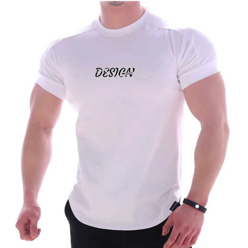 의류 제조 업체 사용자 정의 대형 티셔츠 95% 폴리에스터 5% Elastane dryfit 스트레치 체육관 근육 남성 t 셔츠