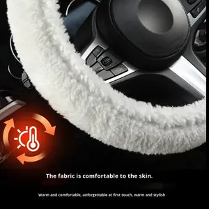 Nueva Funda de Volante de Coche de Invierno de Cuero PU Afelpado de Lujo Zhongheng ZH-1742 HONGLILAI Ajuste Universal Transfronterizo Interior - Product Image 3