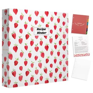 ตัวจัดระเบียบสูตรอาหารแบบเต็มหน้าพร้อมปลอกป้องกันใสสำหรับเขียนในสูตรอาหารของคุณเอง - Product Image 4