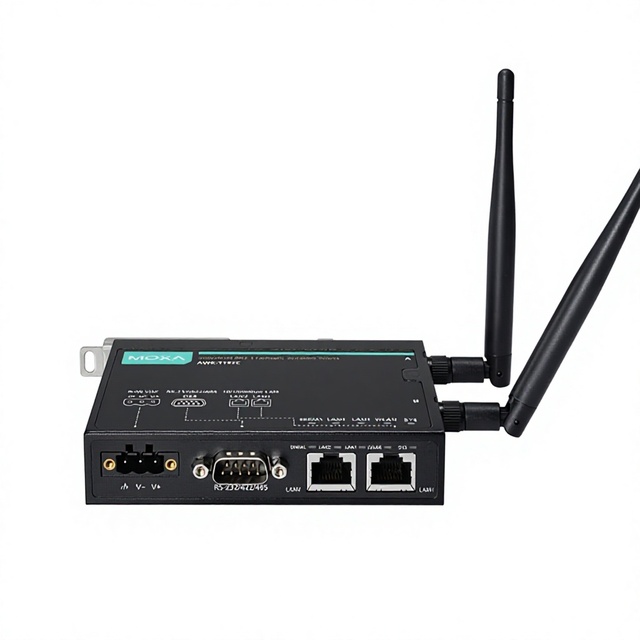 MT-AWK-1137C New Brand Industrial 802.11a/b/g/n (up 300Mbps) Wireless Client Dual LAN Serial Ports Turbo Roaming IP30 Metal