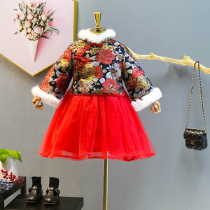 New Premium Girls Winter Woolen Western Long Korean Coniefox Pageant Girl <b>Dresses</b> From China Supplier - Product Image 4