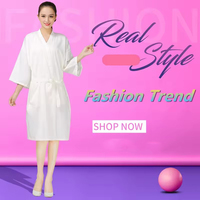 Robes de salon et de spa de qualité supérieure en polyester imperméable, cape, robe |   Robe de salon de beauté, peignoir, cape, logo personnalisé