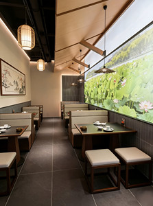 ชุดเฟอร์นิเจอร์ร้านอาหารจีนเชิงพาณิชย์ ชุดที่นั่งแบบโค้งครึ่งวงกลม และโต๊ะรับประทานอาหารไม้ทรงสี่เหลี่ยมและทรงกลมสำหรับร้านอาหาร - Product Image 6