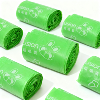 Sac poubelle de cuisine biodégradable compostable écologique en PLA de 13 gallons et 20 microns, thermoscellable, avec cordon de serrage et ouverture plate