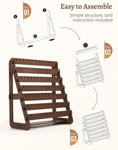 Earrings Tower Jewelry Holder <b>Wood</b> Display Earring Stand Organizer - Product Image 4