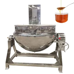Factory supply cooking machine 50 liter jacketed pot caudron 500 liter steam jacketed cooking kettle for soup