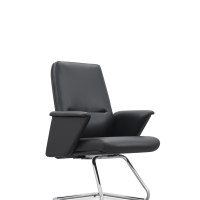 Fauteuil de bureau moderne en cuir avec coussin en éponge, dossier moyen, pour usage commercial