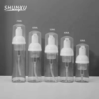 ShunXu cosmétique plastique 30 40 50 60 80 100ML bouteille de savon mousse ronde soins de la peau moussant visage nettoyant ensemble pompe bouteille emballage