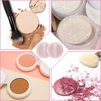 Houppettes de maquillage roses en coton, houppettes rondes pour poudre, houppettes en velours pour poudre libre, lavables