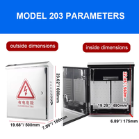 Caja de Distribución para Cámaras de Seguridad CCTV para Exteriores, con Carcasa de Acero Inoxidable Impermeable y Cerradura, Modelo 201/202/203