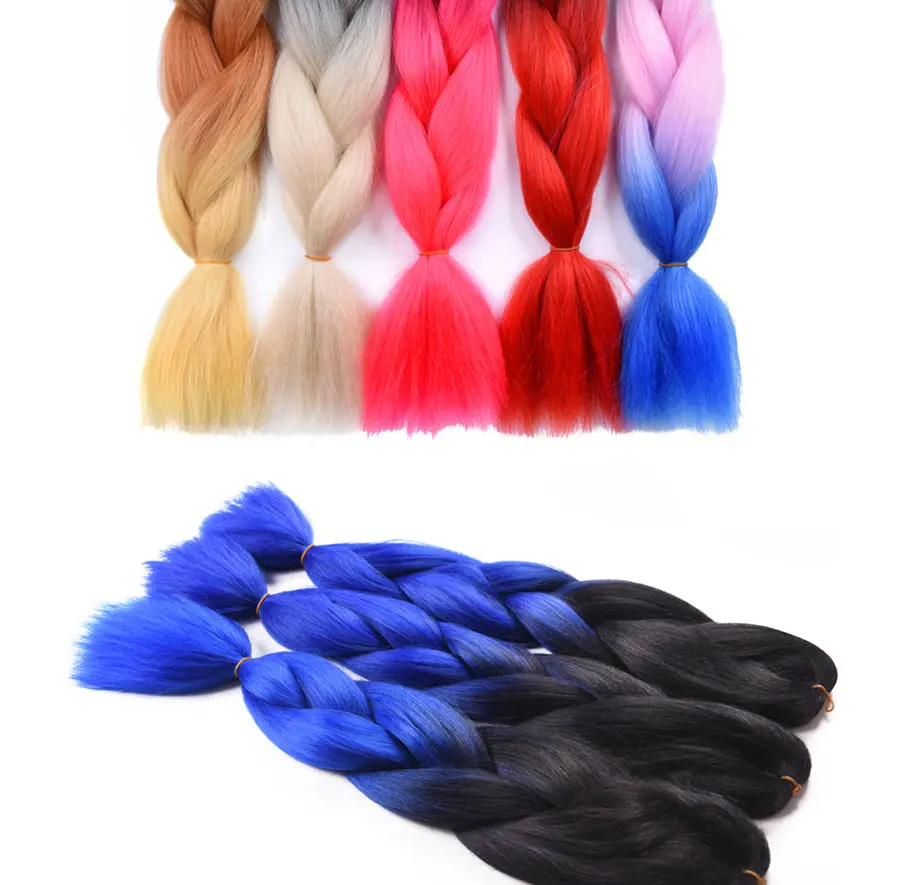 Wholesale Price many colors 24/41inch Synthetic jumbo hair braid 100g/165g synthetic braiding hair