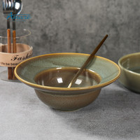 Assiette de vaisselle rustique de style européen, ensemble de vaisselle en vrac, assiettes à dîner en céramique pour événement, 8/9, 5/11 pouces