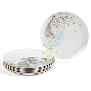 ברבור מסעדה סיטונאית צלחות מלמין פלסטיק 10 אינץ עגול ארוחת ערב סטים לשימוש פנימי וחיצוני - Product Image 2