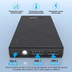 Station d'alimentation portable Gar263 10000mAh Autonomie de 1 heure Affichage LED Connecteur Type-C Double USB 10W pour téléphones portables Portable - Product Image 3