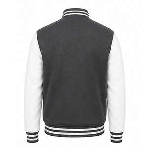 Blouson universitaire décontracté d'hiver sur mesure 2026 de qualité supérieure – Col montant tissé, fermeture boutonnée, 100 % haute qualité pour hommes - Product Image 3