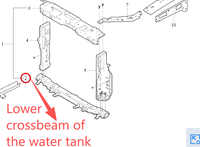 Nouvel ensemble de poutre transversale inférieure de réservoir d'eau en tôle d'acier d'origine Shinaray compatible avec SWMG01