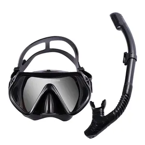 Custom Snorkel Mask Scuba Diving Equipment,Professional Snorkeling Gear For Adults,Silicone Diving Mask Snorkel Set