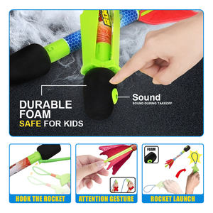 قاذف صواريخ بلاستيكي للأطفال من سن 8 سنوات فأكثر، مع ألعاب دوارة من الفوم، معتمد وفقًا لمعايير EN71/ASTM، مجموعة ألعاب شاطئية ممتعة من BIGLITTLE FUN - Product Image 3