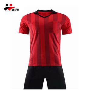 Chất lượng tốt nhất sọc trọng tài bóng đá Jersey Polyester nhanh chóng khô thăng hoa in đồng phục bóng đá - Product Image 4